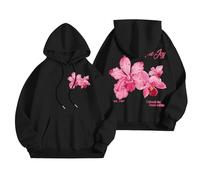 Sweat à capuche à manches longues pour femme avec inscription « Joy And Happiness To With Its Simple Pleasure Casual Print Pullover Hat » Chaud et Doux School Ho Boy Mom Hoodie, Noir , XS