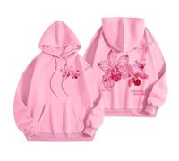 Sweat à capuche à manches longues pour femme avec inscription « Joy And Happiness To With Its Simple Pleasure Casual Print Pullover Hat » Chaud et Doux School Ho Boy Mom Hoodie, rose, S
