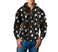 Sweat à capuche à manches longues pour homme avec fermeture éclair intégrale - Marque exclusive originale - Excellent choix pour le style urbain, les vacances, la randonnée et les sorties quotidiennes