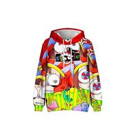 Sweat à capuche à manches longues pour homme The Amazing Digital Circus imprimé dessin animé coloré, Coloré, M