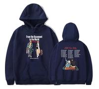 Sweat à capuche à manches longues The Basement Yard Merch From The Basement To The World, bleu marine, S