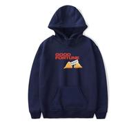 Sweat à capuche à manches longues unisexe avec imprimé graphique humoristique et imprimé « Good Fortune Movie Merch », bleu marine, 4XL