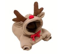 Sweat À Capuche À Motif De Fruits Mignon pour Chiens Et Chats De Petite Et Moyenne Taille, Polaire Chaude Coupe-Vent Caniche Schnauzer Shiba Inu,Brown,S