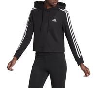 Sweat à Capuche - ADIDAS - Essentials 3-Stripes - Cropped - Noir - Manches Longues L