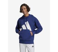 Sweat à capuche adidas Essentials Big Logo Single bleu foncé blanc - L