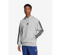 adidas Herren Essential Three Stripes French Terry Hoodie, Medium Grey Heather/Black, M