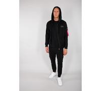 Alpha Industries Back Print Zip Hoodie Noir S Homme