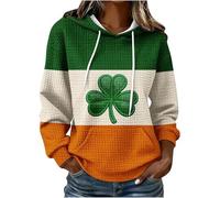 Sweat à capuche ample et confortable pour femme avec poche, idéal pour la Saint-. Ce sweat-shirt à cordon de serrage est parfait pour un look décontracté au quotidien, notamment en automne.11