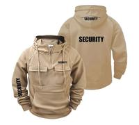 Sweat À Capuche Ample pour Homme S.EC.URI.TY Veste Demi Zip Vêtements De Sport D'extérieur Printemps Automne Hauts-KQSe||s