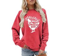 Sweat à capuche amusant pour les amateurs de poules, la vie de la ferme, pour un t-shirt confortable et graphique, Rouge pastèque, S