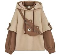 Sweat à Capuche Anime Femme Manches Longues Japon Goth Sweat à Capuche e-Girl Streetwear Adolescentes Y2K Gothique Sweat Pull esthétique Hauts