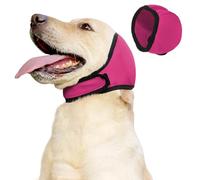 Sweat à capuche apaisant pour chien avec cache-oreilles antibruit pour soulager l'anxiété des chiens, housses d'oreilles réglables pour orages, feux d'artifice, toilettage, natation (S, rose rouge)