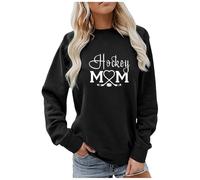Sweat à capuche assorti imprimé lettre col rond manches longues épaules dénudées sweat à capuche pour femme, Noir , S
