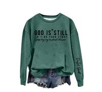 Sweat à capuche avec citation inspirante « God Is Writing Your Story Stop Trying To Steal The Pen » pour femme, Vert, M