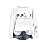 Sweat à capuche avec citation inspirante « God Is Writing Your Story Stop Trying To Steal The Pen » pour femme, blanc, M