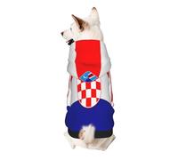 Sweat à capuche avec drapeau de la République de Croatie - Vêtements doux et respirants pour chiens de petite à grande taille, vêtements élégants et confortables