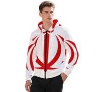 Sweat À Capuche avec Fermeture Éclair Intégrale Et Homme Islam Iranien Emblème National Coupe Ample Confortable Style Urbain Poches Pratiques Classique Polyvalent