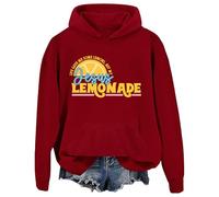 Sweat à capuche avec inscription « Life Gave Me Some Lemons But My Jesus He Be Making Lemonade », bordeaux, L