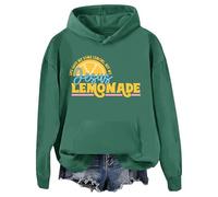 Sweat à capuche avec inscription « Life Gave Me Some Lemons But My Jesus He Be Making Lemonade », Vert, L