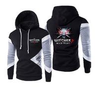 Sweat À Capuche avec Logo pour Homme pour Witcher Sweat en Polaire Pull Décontracté À Manches Longues Pull À Capuche Top Unisexe Hommes Femmes Sweat-Shirts,Black-S