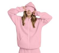Sweat à capuche avec masque pour les yeux - Mode avion intégré - Sweat à capuche de voyage avec poches cachées pour femme - Sweat à capuche tendance pour adultes et femmes, Rose-01., 4XL