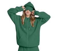 Sweat à capuche avec masque pour les yeux - Mode avion intégré - Sweat à capuche de voyage avec poches cachées pour femme - Sweat à capuche tendance pour adultes et femmes, Vert foncé-01, M
