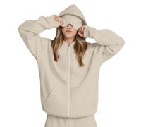 Sweat à capuche avec masque pour les yeux - Mode avion intégré - Sweat à capuche de voyage avec poches cachées pour femme - Sweat à capuche tendance pour adultes et femmes, Beige-01, 4XL