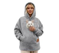 Sweat À Capuche avec Poche pour Chat Et Pochette Kangourou avec Fermeture éclair Pull de Transport Chat et Chien Pull À Manches Longues pour Les Amoureux des Animaux Domestiques