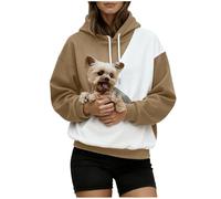 Sweat à Capuche avec Poche pour Chat et Pochette Kangourou - Pull de Transport pour Chat et Chien - Pull à Manches Longues pour Les Amoureux des Animaux domestiques