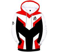 Sweat à Capuche Avenger 3D Impression Quantum Unisex Hoodie Endgame Zip Sweats(XXXL)