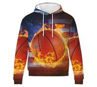 Sweat À Capuche Basket-Ball Pullover pour Gym 5XL