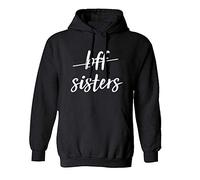 Sweat À Capuche Best Friend Pull pour Femme BFF Sweater Sister Hoodie BFF Cadeau Pull Meilleur Amie Pull Enfant Noir Blanc Gris 1 Pièce, Noir, S