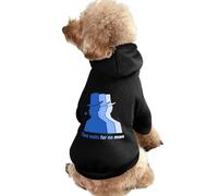 Sweat à Capuche Bleu pour Chien « Time Waits for Gentleman » - Vêtements Chauds pour Petits Chiens, Chihuahuas, Chiots et Chats - Taille 2XL
