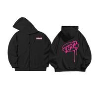Sweat À Capuche BM DRIP, Sweat-shirt ZIP UP RAMI AHYEON RORA ASA RUKA CHIQUITA PHARITA Sweat-shirt Graphique Signature(Black-2thick,XXL)