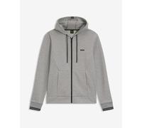 BOSS Sweat à capuche zippé en coton mélangé à rayures - Style FZ Hoodie Zone, 50542974 Gris M