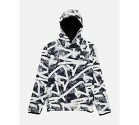 Sweat à capuche Burton Crown Weatherproof Pullover blanc noir enfant - L
