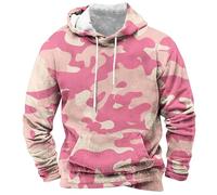Sweat à capuche camouflage en polaire pour homme - Sweat à capuche de couleur contrastée avec poche et cordon de serrage - Pull à capuche doux et confortable - Surdimensionné - Esthétique - Style
