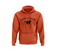 Sweat à capuche Camp Half Blood - Percy Jackson TV Show Movie Cinematic Film Myth Gods 80 % coton filé à l'anneau, 20 % polyester, poche kangourou double couture - Orange - Medium