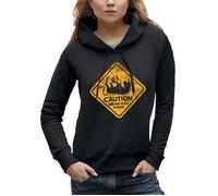 Sweat à capuche CAUTION DRUNK BULL - Attention taureau ivre droit devant - PIXEL EVOLUTION - Femme XS