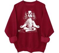Sweat à capuche Cavalier King Charles Spaniel mignon chien graphique cadeau pour amoureux des chiens Chemises à manches longues, bordeaux, S