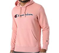 Sweat à capuche Champion - Réf. 217060-PS092 - Rose - Col capuche - Coton bouclé mélangé - Logo Champion brodé XS