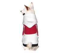 Sweat à capuche chaud avec imprimé drapeau japonais pour petits chiens, doux et respirant, facile à porter pour l'hiver et l'automne, pull à capuche pour temps froid