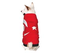 Sweat à capuche chaud imprimé drapeau de la Turquie pour petits chiens, doux et respirant, facile à porter pour l'hiver et l'automne, pull à capuche pour temps froid