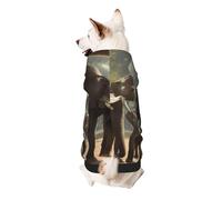 Sweat à capuche chaud imprimé éléphant pour petits chiens, doux et respirant, facile à porter pour l'hiver et l'automne, pull à capuche pour temps froid