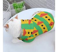 Sweat à Capuche Chaud pour Chien aux Couleurs du Drapeau de Sao Tomé-et-Principe, Gilet, Pull pour Animaux, vêtements d'hiver Confortables pour Chiots.