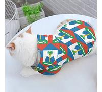 Sweat à Capuche Chaud pour Chien avec Drapeau d'Haïti, Gilet, Pull pour Animaux, vêtements d'hiver Confortables pour Chiots.