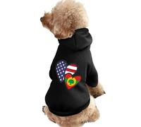 Sweat à Capuche Chaud pour Chien avec Drapeau du Front de libération américain Oromo, cœurs entrelacés, Costume Mignon pour Chien, vêtements Confortables pour Animaux de Compagnie, Taille XS