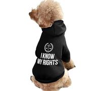 Sweat à Capuche Chaud pour Chien « Je connais Mes Droits », Costume Mignon pour Chien, Sweat-Shirt Confortable pour Animaux de Compagnie, Taille S