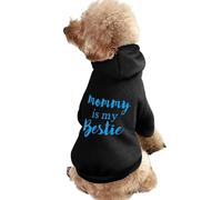 Sweat à Capuche Chaud pour Chien « Maman est ma Meilleure Amie », Costume Mignon pour Chien, Sweat-Shirt Confortable pour Animaux de Compagnie, Taille M