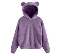 Sweat à capuche chaud pour femme avec capuche Y2K - Vêtements occidentaux de dessin animé Preppy 2025 Backwoods - Joli pays tendance - Sweat à capuche gothique, violet, XL